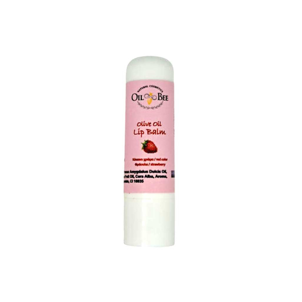 Oil & Bee Lip Balm strawberry with colour