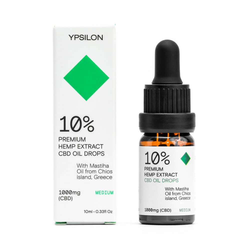 YPSILON 10% (1000mg) 'MEDIUM' έλαιο κάνναβης με μαστιχέλαιο Χίου – 10ml