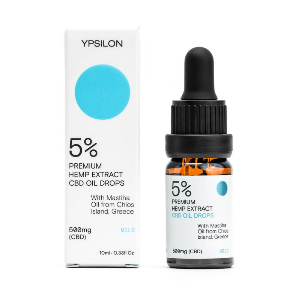 YPSILON 5% (500mg) 'MILD' έλαιο κάνναβης με μαστιχέλαιο Χίου – 10ml