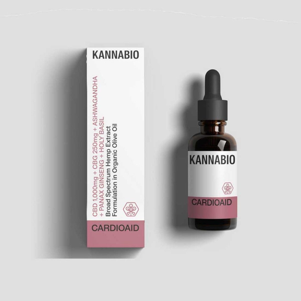 CARDIOAID — CBD + CBG + προσαρμογόνα βότανα (1.250mg/10ml)