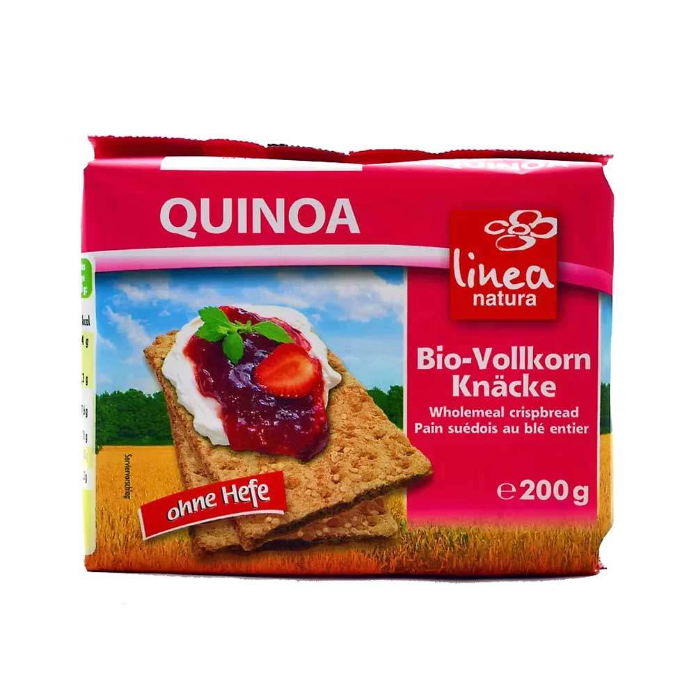 Organic rye crackers with quinoa 200 g, yeast free