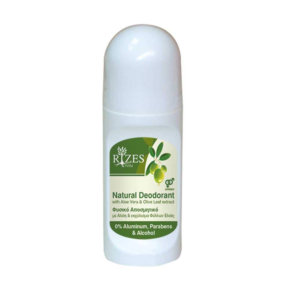 Αποσμητικό roll on με αλόη & φύλλα ελιάς 50ml, Rizes