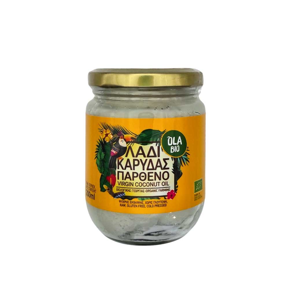 Organic virgin coconut oil, cold-pressed, 200 ml
