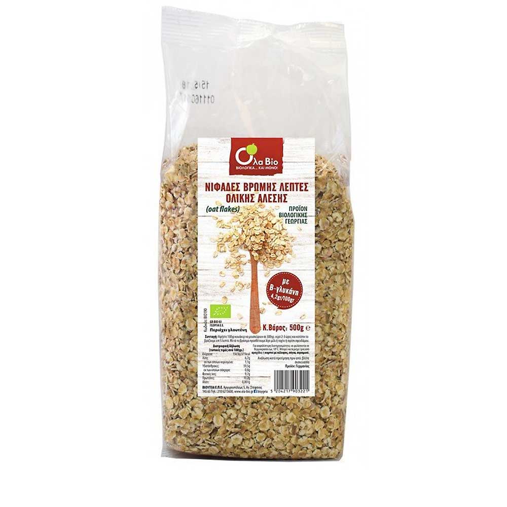 Organic whole oat flakes with beta-glucan 500 g