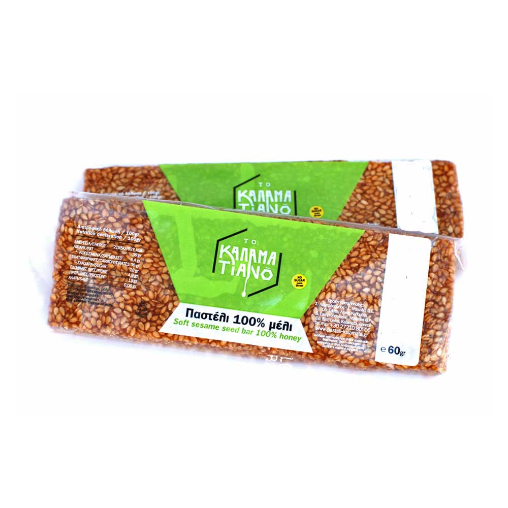 Handmade Kalamata Pasteli, 100% honey, 60g