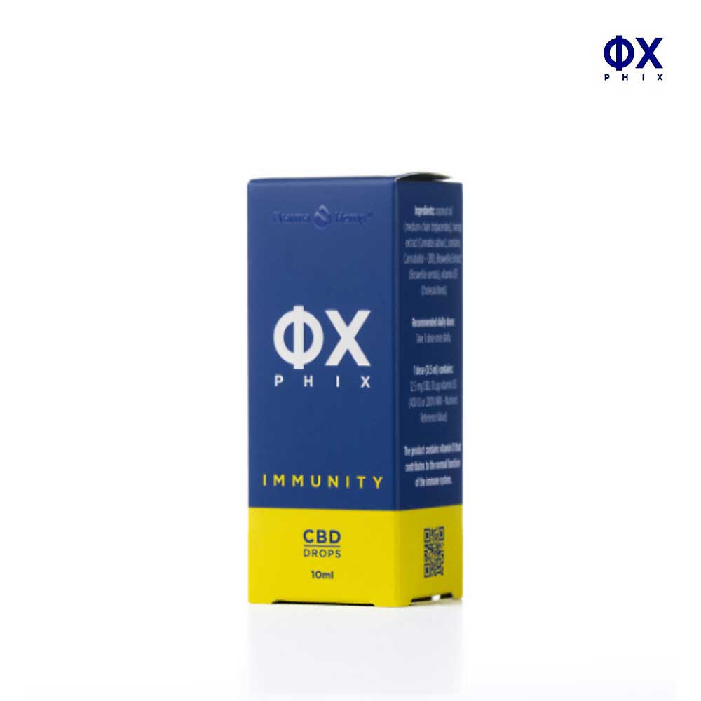 PHIX® Immunity Drops 3% CBD — φυτοδραστική φόρμουλα ανοσοποιητικής υποστήριξης με βιταμίνη D3