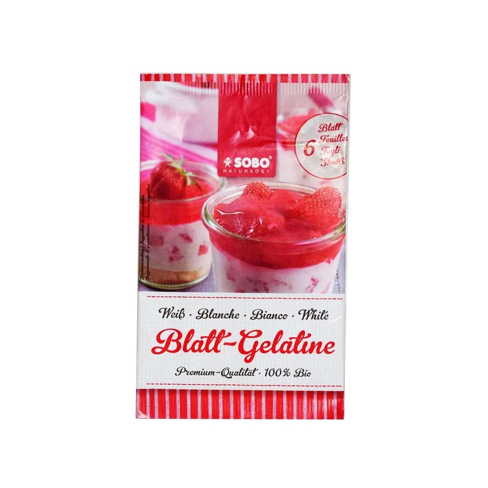 Organic gelatin leaves 9 g, natural collagen