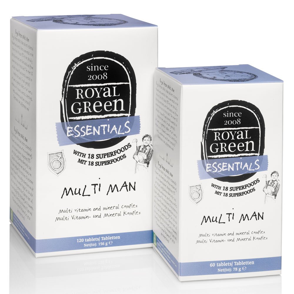 Royal Green Multi Man plant-based multivitamin, 60 capsules