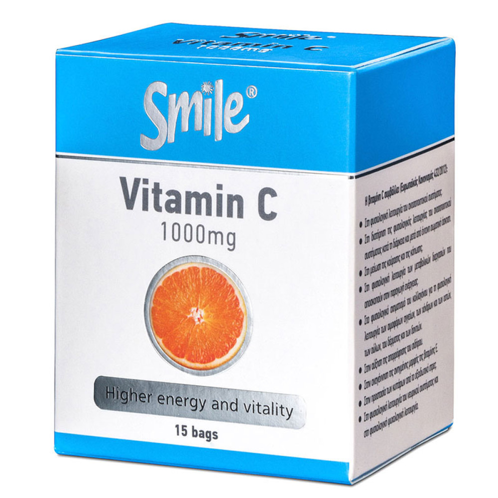 Βιταμίνη C Smile 1000 mg, 15 φακελάκια