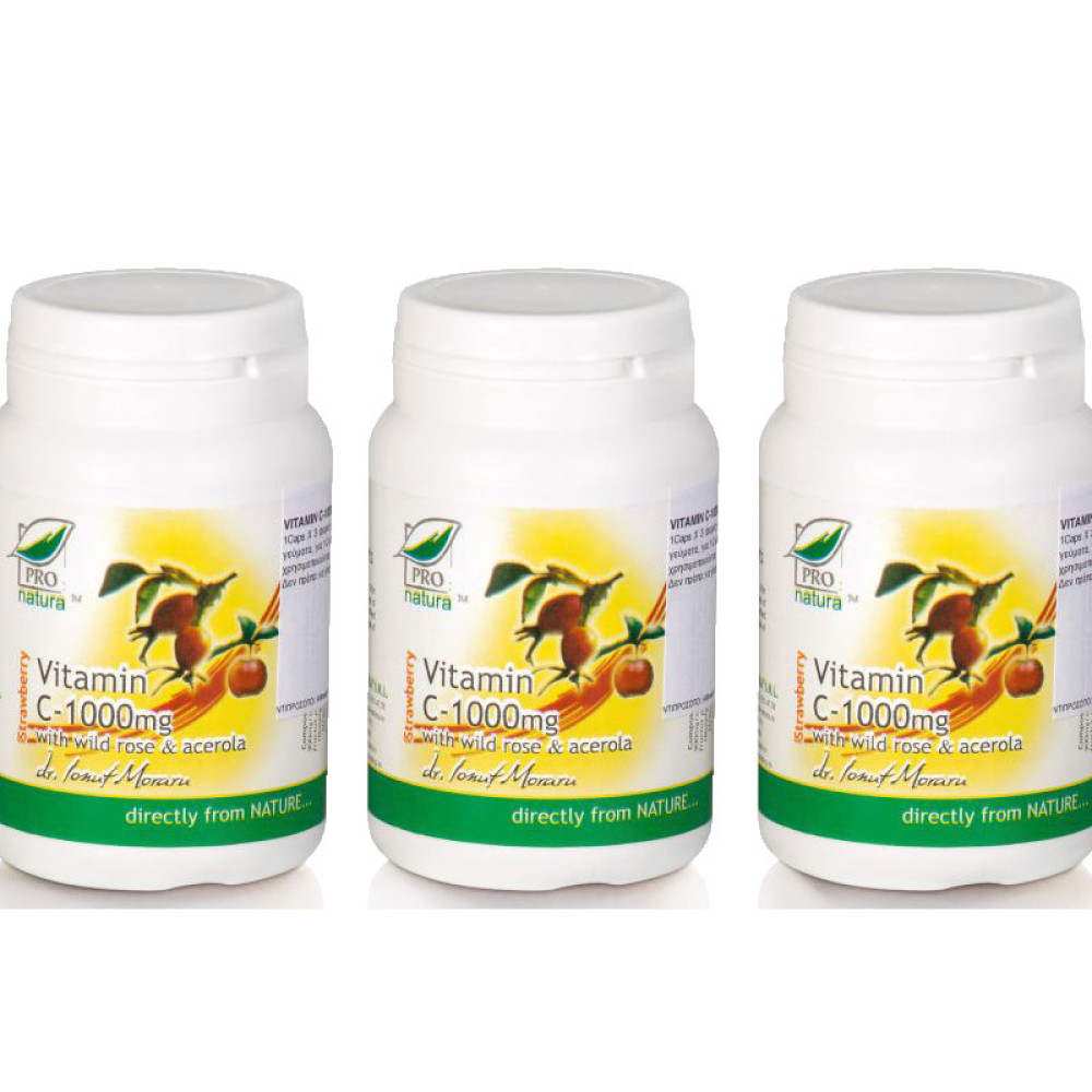 Βιταμίνη C 1000 mg με acerola & αγριοτριανταφυλλιά, 60 δισκία